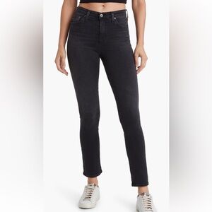 Mari High Waist Slim Ankle Straight Leg Jeans